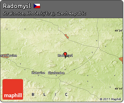 Physical Map of Radomyšl