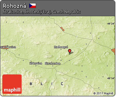 Physical Map of Rohozná
