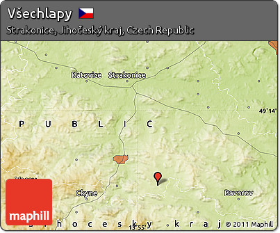 Physical Map of Všechlapy