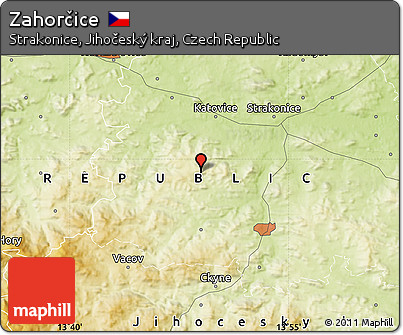 Physical Map of Zahorčice