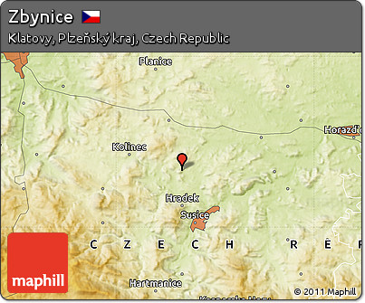 Physical Map of Zbynice