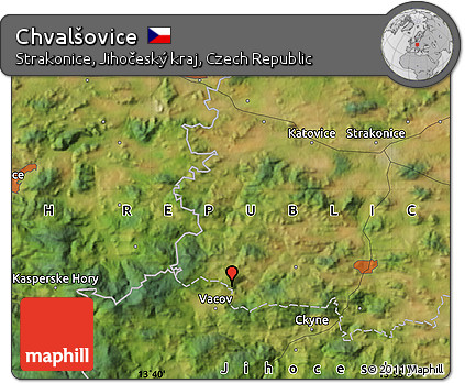 Satellite Map of Chvalšovice