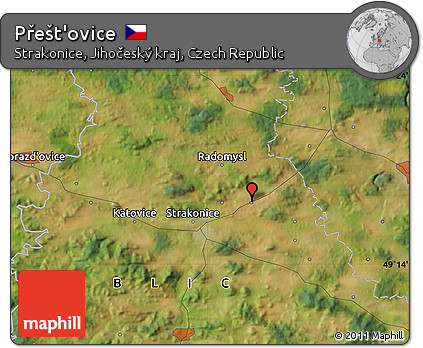 Satellite Map of Přešt'ovice