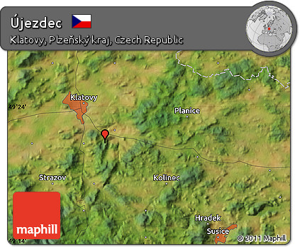 Satellite Map of Újezdec