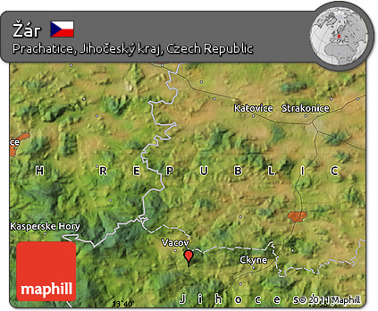 Satellite Map of Žár