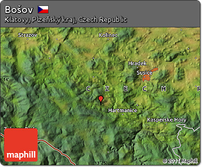 Satellite Map of Bošov