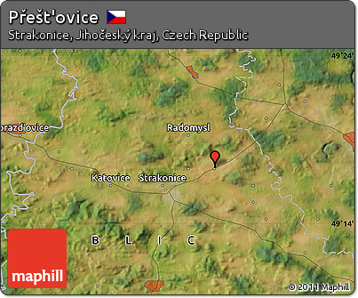 Satellite Map of Přešt'ovice