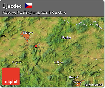 Satellite Map of Újezdec