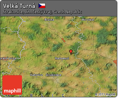 Satellite Map of Velká Turná