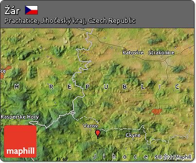 Satellite Map of Žár