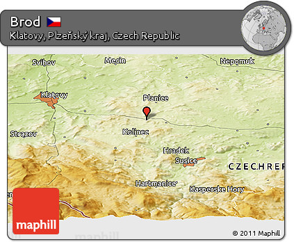 Physical Panoramic Map of Brod