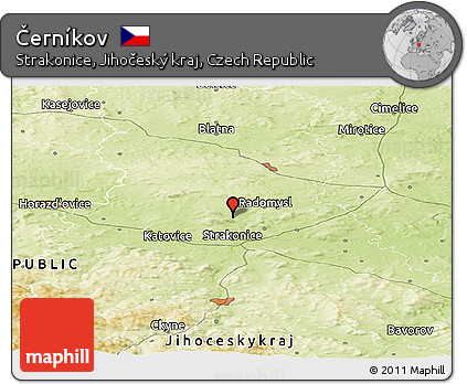 Physical Panoramic Map of Černíkov