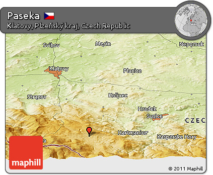 Physical Panoramic Map of Paseka
