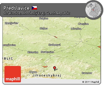 Physical Panoramic Map of Předslavice