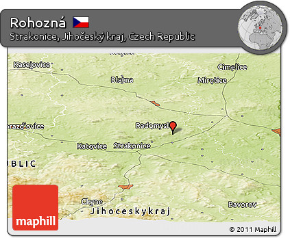 Physical Panoramic Map of Rohozná