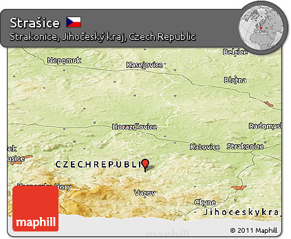 Physical Panoramic Map of Strašice