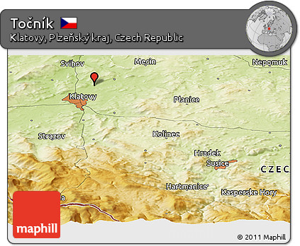 Physical Panoramic Map of Točník