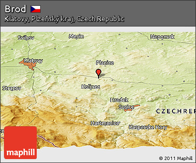 Physical Panoramic Map of Brod