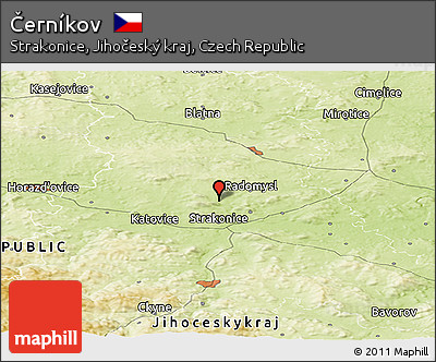 Physical Panoramic Map of Černíkov