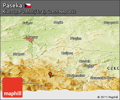 Physical Panoramic Map of Paseka