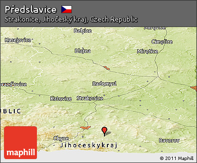 Physical Panoramic Map of Předslavice