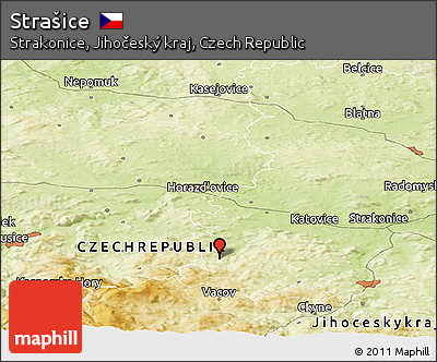 Physical Panoramic Map of Strašice