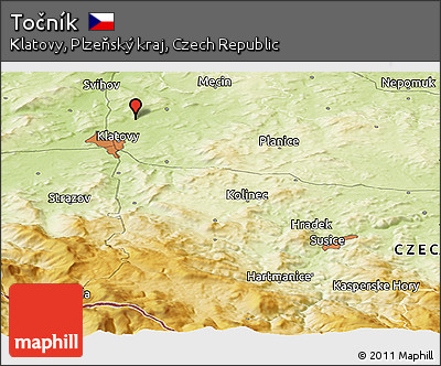 Physical Panoramic Map of Točník