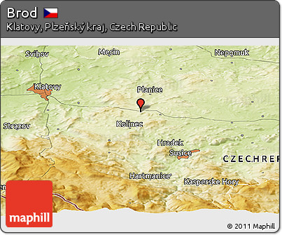 Physical Panoramic Map of Brod