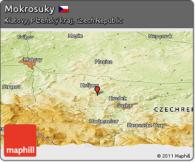 Physical Panoramic Map of Mokrosuky