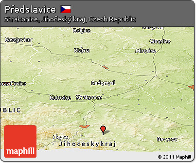 Physical Panoramic Map of Předslavice