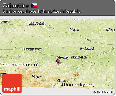 Physical Panoramic Map of Zahorčice