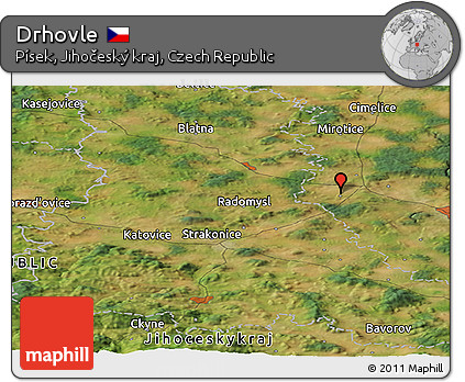 Satellite Panoramic Map of Drhovle