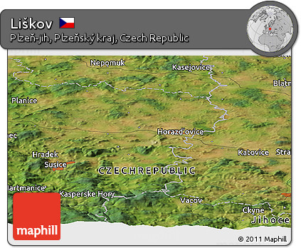 Satellite Panoramic Map of Liškov