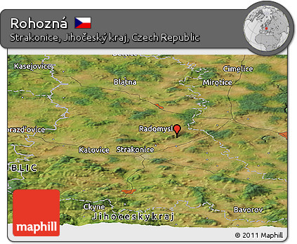 Satellite Panoramic Map of Rohozná