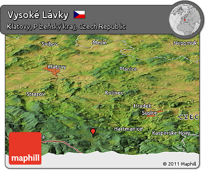 Satellite Panoramic Map of Vysoké Lávky