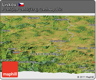 Satellite Panoramic Map of Liškov