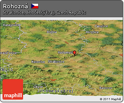 Satellite Panoramic Map of Rohozná
