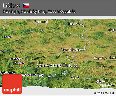 Satellite Panoramic Map of Liškov