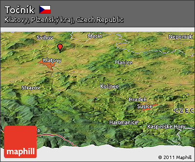 Satellite Panoramic Map of Točník
