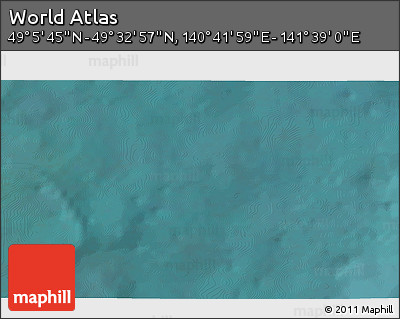Satellite 3D Map of the Area around 49° 19' 21" N, 141° 10' 30" E