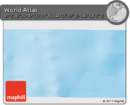 Physical 3D Map of the Area around 49° 19' 21" N, 145° 25' 30" E