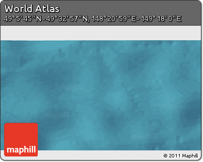 Satellite 3D Map of the Area around 49° 19' 21" N, 148° 49' 29" E
