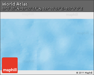 Physical 3D Map of the Area around 49° 19' 21" N, 149° 40' 30" E