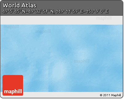 Physical 3D Map of the Area around 49° 19' 21" N, 149° 40' 30" E