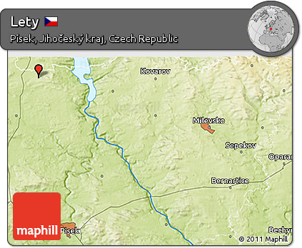 Physical 3D Map of Lety