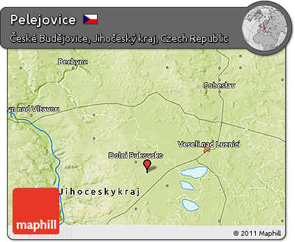 Physical 3D Map of Pelejovice