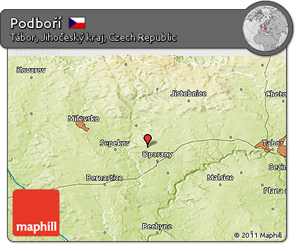 Physical 3D Map of Podboří