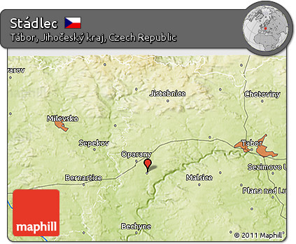 Physical 3D Map of Stádlec