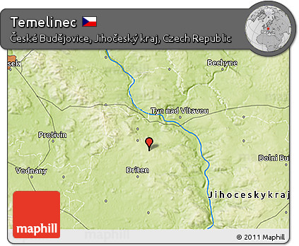 Physical 3D Map of Temelinec