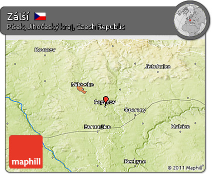 Physical 3D Map of Zálší
